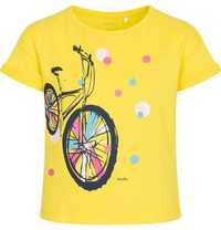 Nowa żółta bluzka z krótkim rękawem, z metkami, rower, Endo r. 116