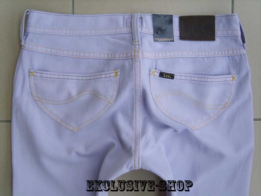 Jeansy Lee Long Purple spodnie damskie rurki W28 L33 pas 82 cm
