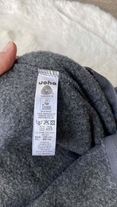 Joha szary kombinezon 100% merino rozmiar 98/104