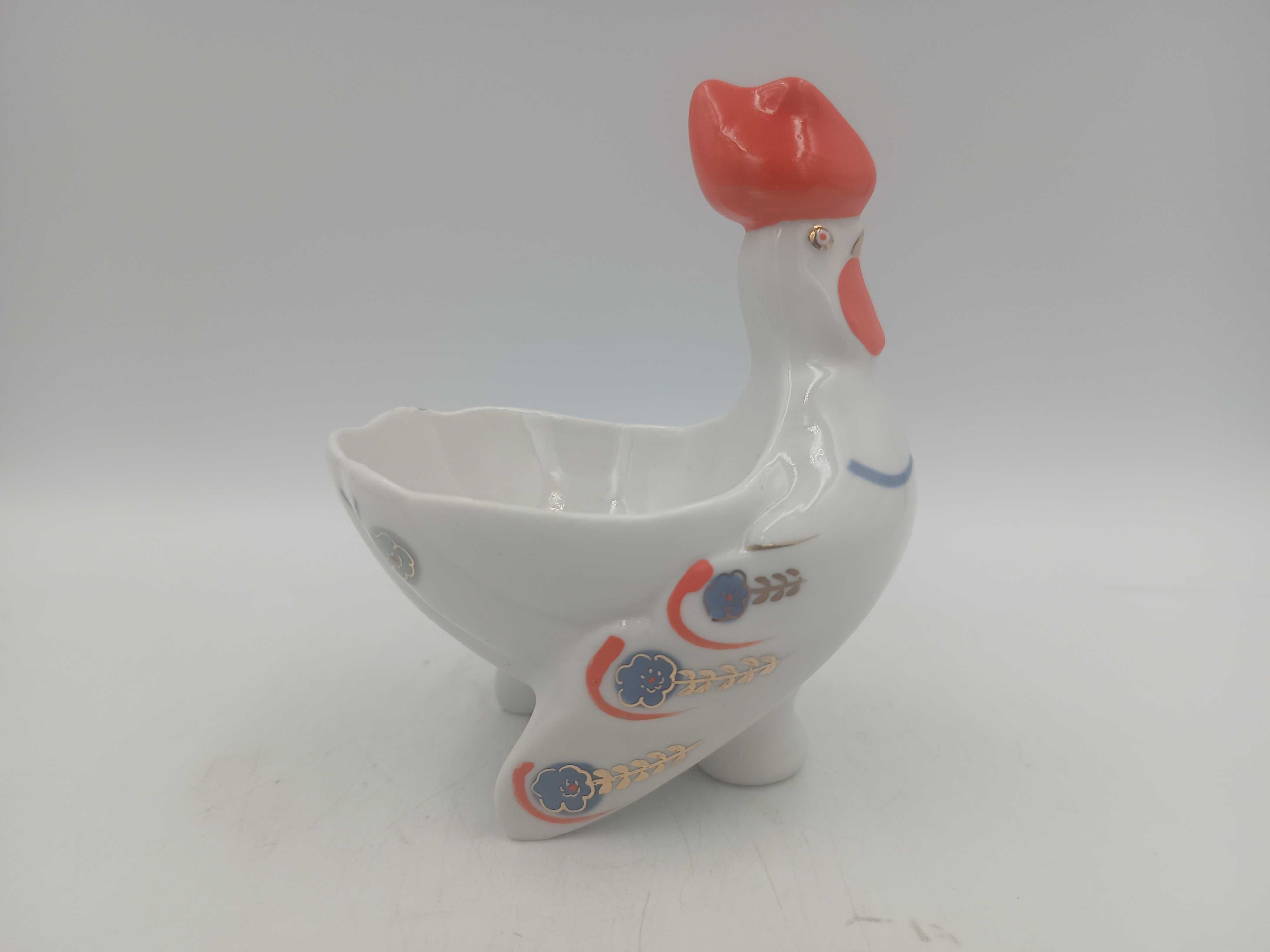 Solniczka kogut Połonne porcelana z PRL