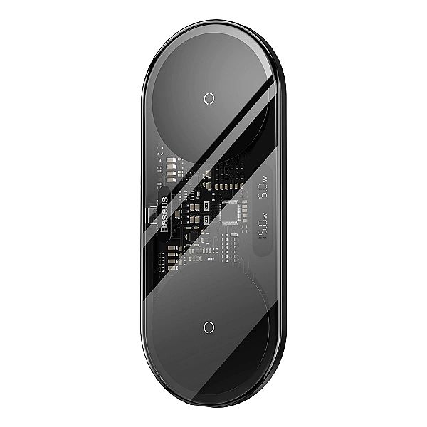 Baseus Digital LED Display podwójna ładowarka bezprzewodowa z cyfrowym