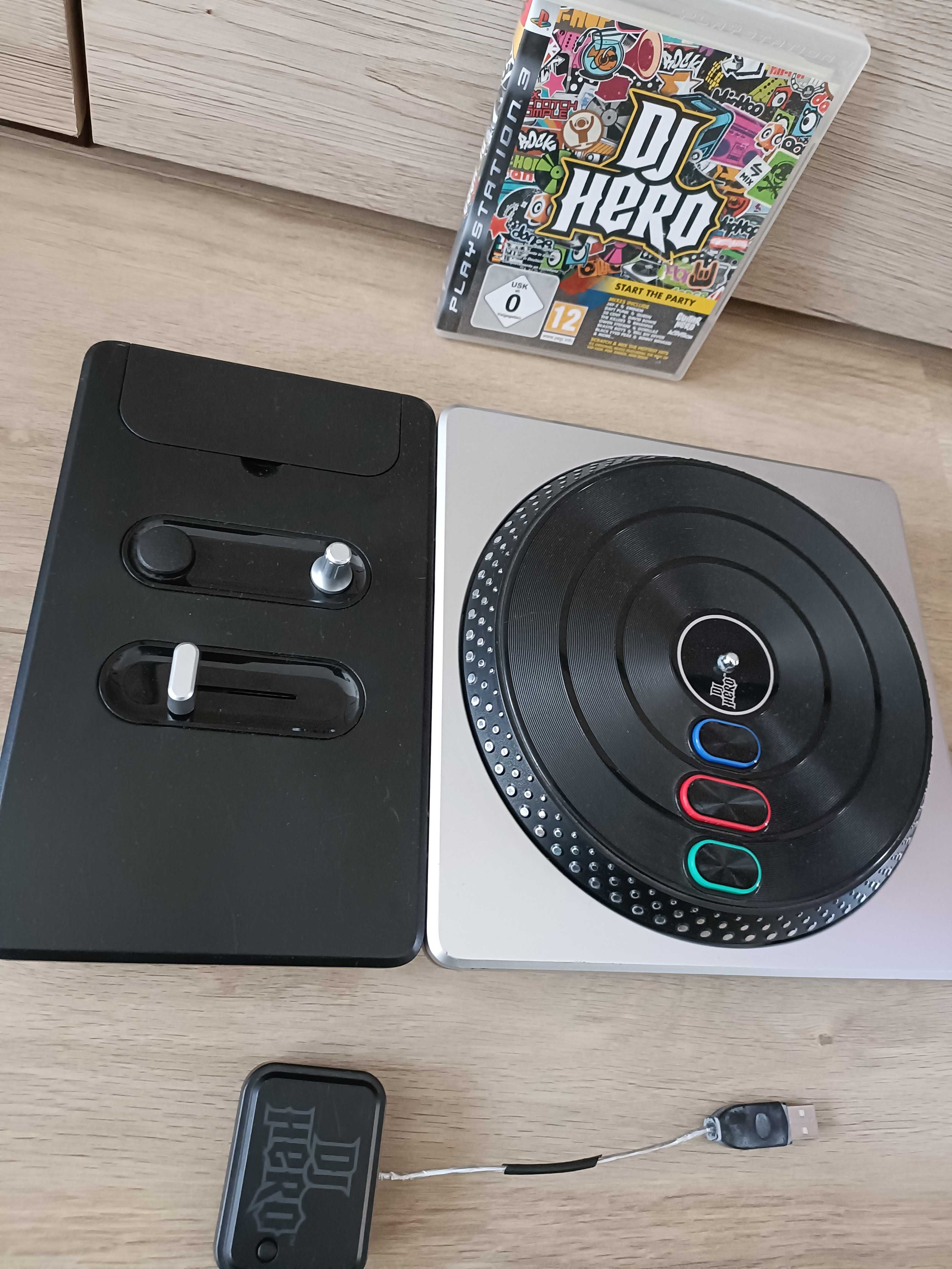 Gra Ps3 / Ps 3 -  Dj Hero kontroler ( mixer)  + adapter + gra