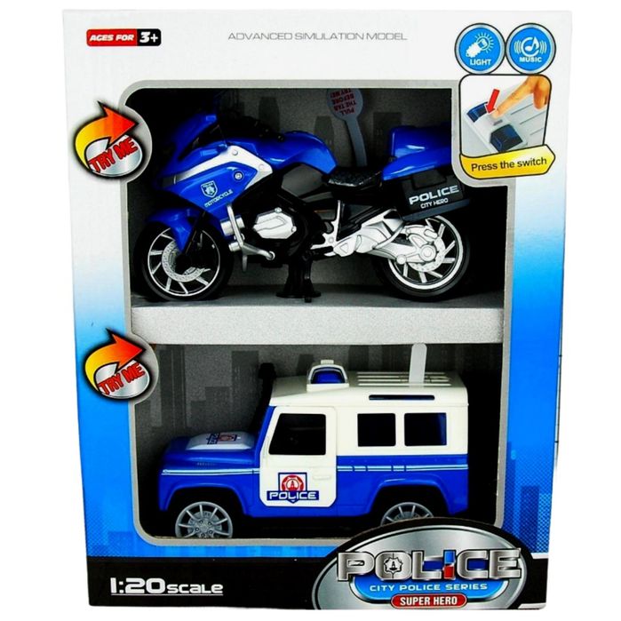 jeep motor policja policja światło dźwięki