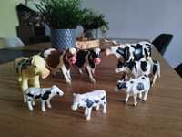 Krowy i cielaki figurki, zestaw do ciastoliny i LEGO autka