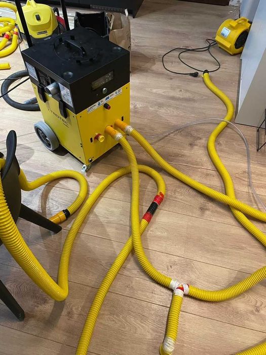 Osuszanie budynków, po zalaniu, wynajem osuszaczy, lokalizacja wycieku