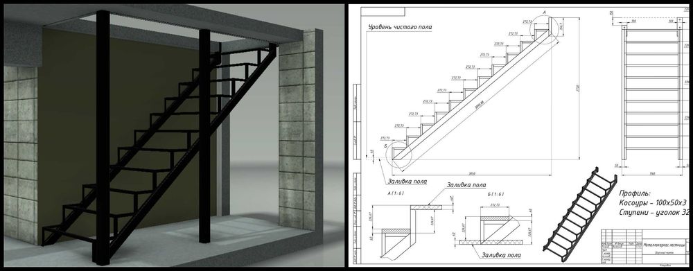 Макеты конструкционные лестниц