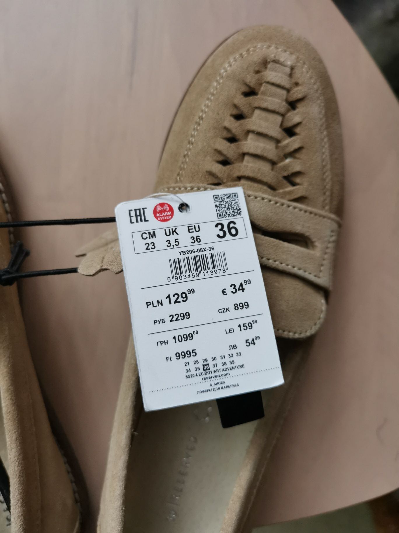 Мокасини туфлі reserved замш 36,5-37