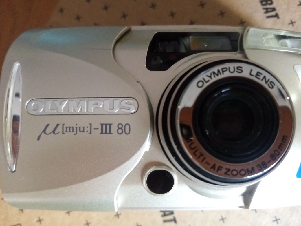 Aparat Olympus mju 3 na części, sprawny, lekko porysowany obiektyw