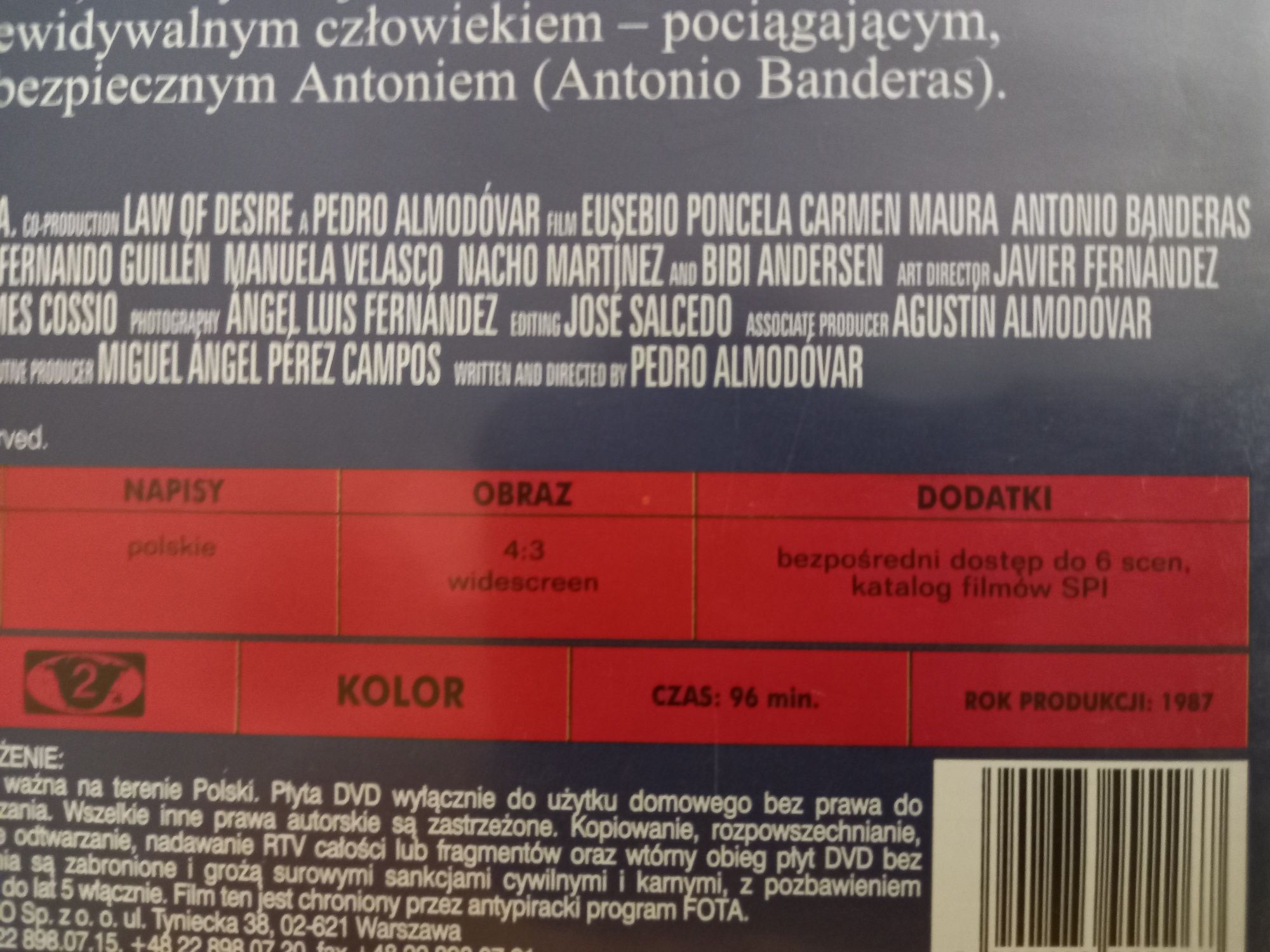 Film Prawo Pożądania DVD Video