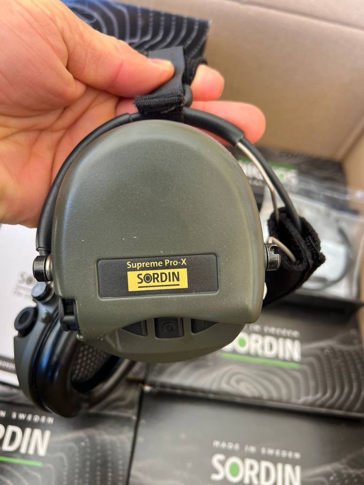 Активні навушники  Sordin Supreme Pro-X Олива під шолом