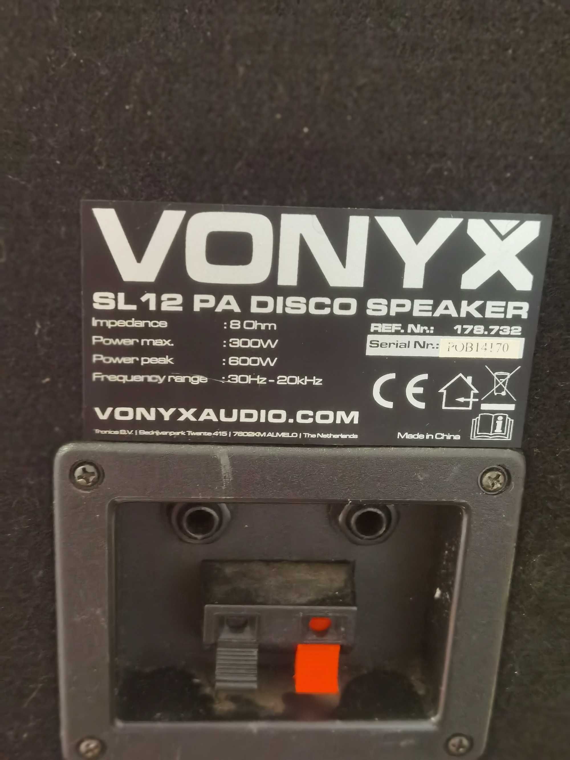 Vonyx estradowe głośniki okablowanie plus wzmacniacz