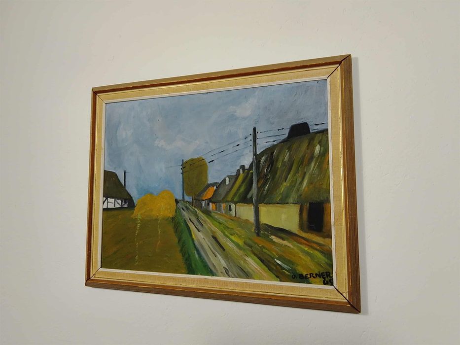 Stary obraz na płótnie sygnowany