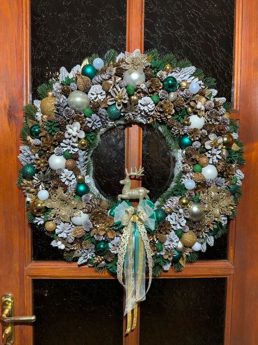 Різдвяний вінок, новорічний вінок d=65 см. Різдвяний, новорічний декор