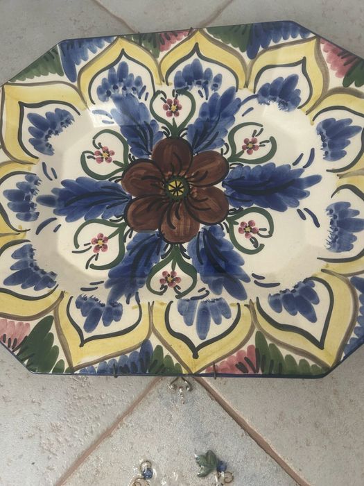 Prato decorativo em porcelada