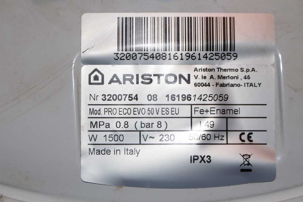 Elektryczny podgrzewacz wody ARISTON PRO ECO