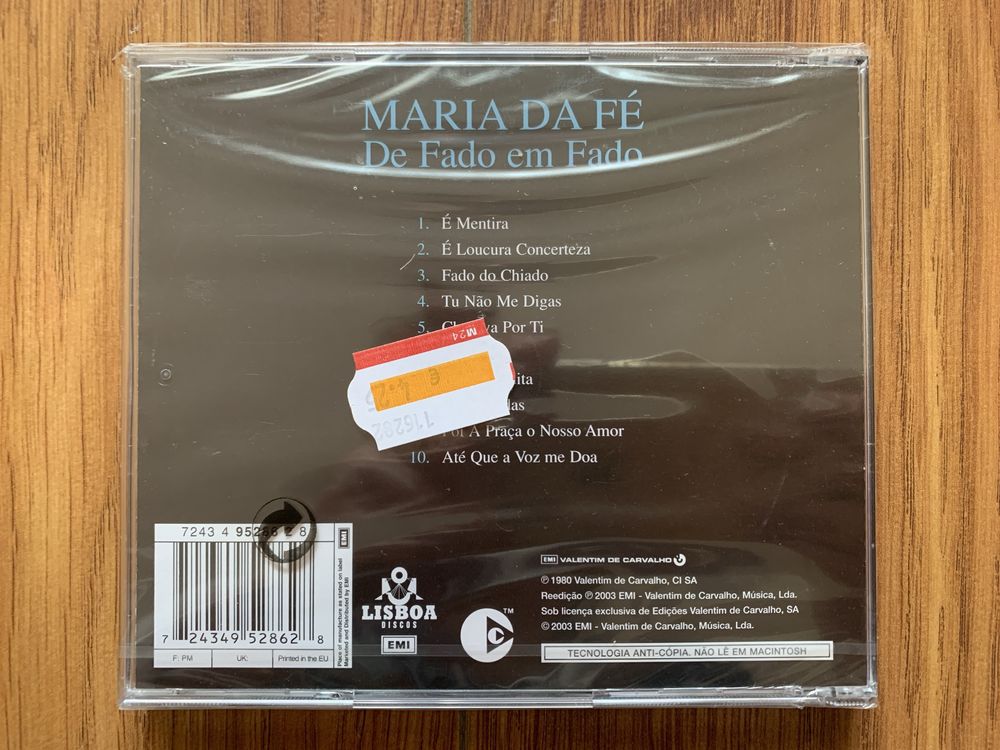 Maria da Fé - De Fado em Fado - cd - Novo e Selado