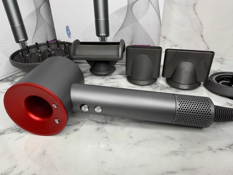 Фен Dyson HD03 Supersonic Дайсон з 5 насадками Dryer червоний