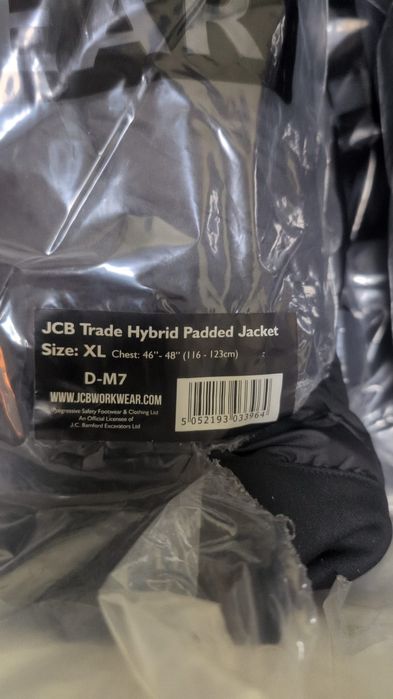 Kurtka robocza JCB Trade Hybrid Padded Jacket z polarową podszewką