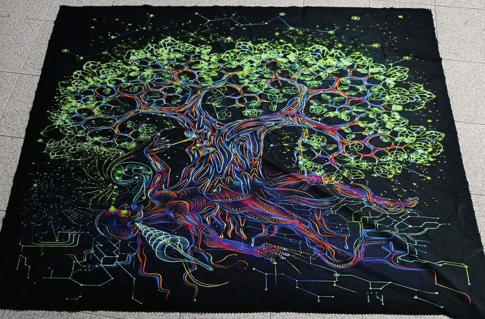 ( 3 ) Panos decorativos com efeito UV