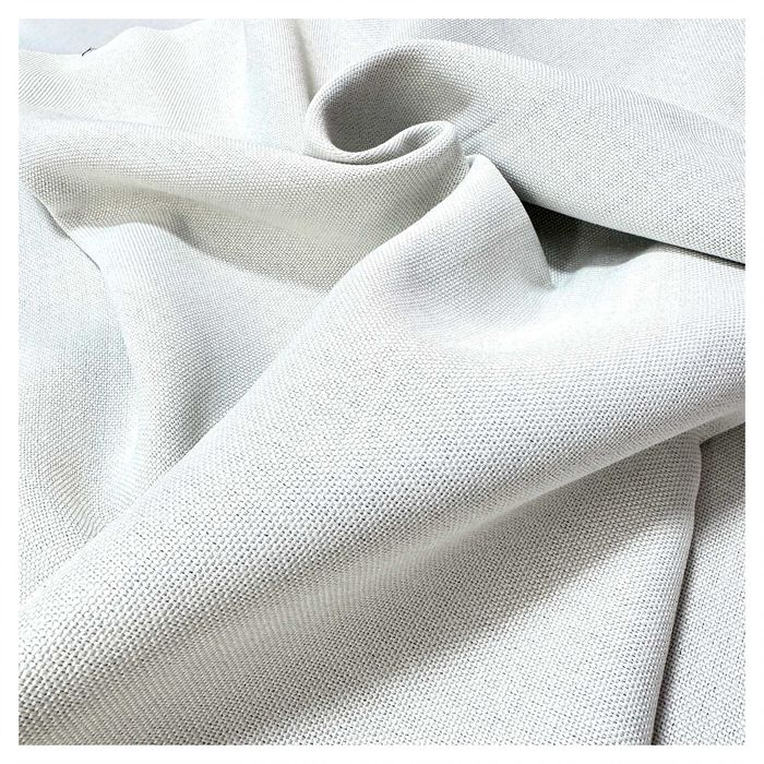Materiał Na Zasłony BlackOut Tkanina Zaciemniająca Biały Jasno Szary05