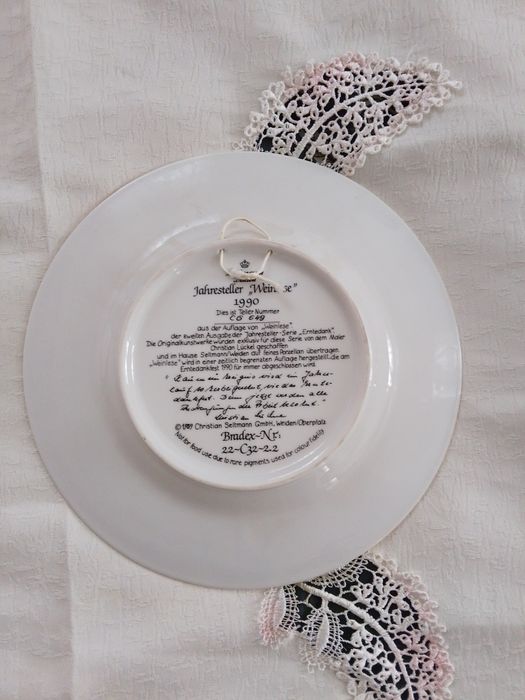 Тарілка коллекційна,сбір врожаю.английмька порцеляна обмежена серия