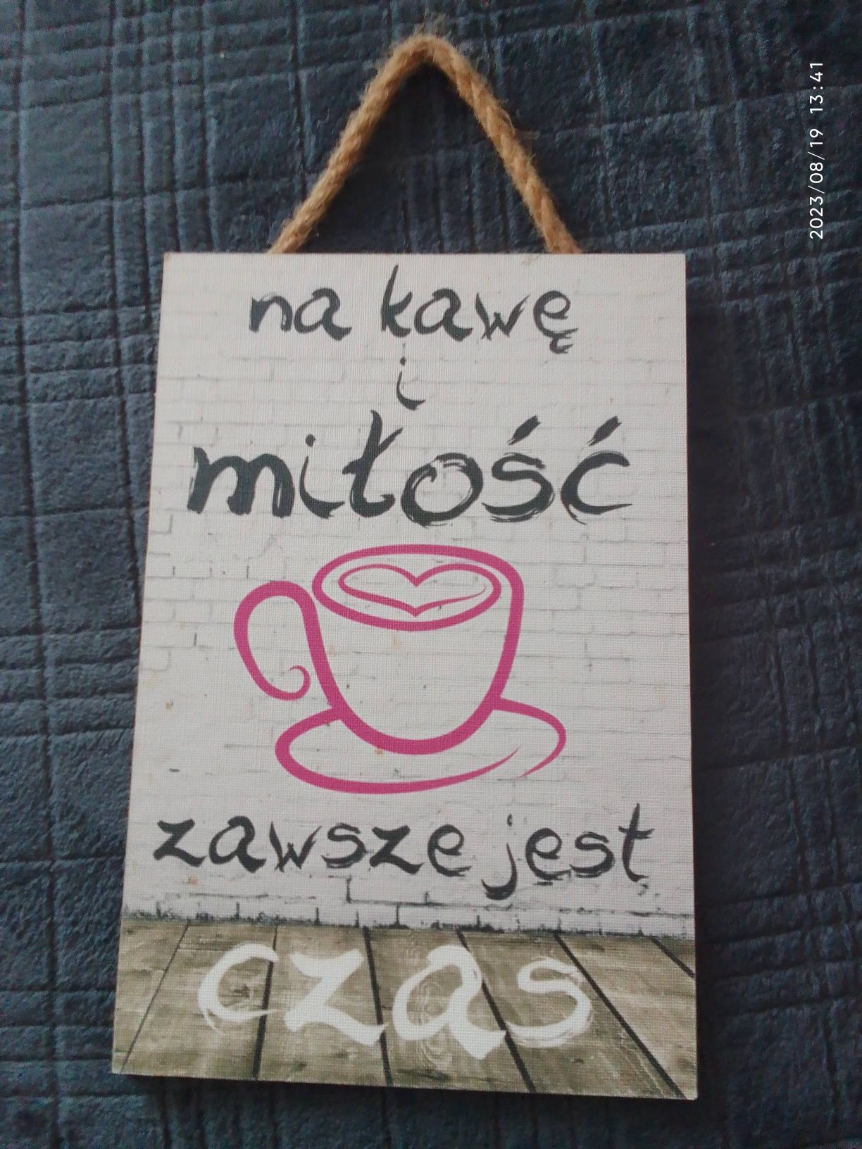 Walentynki Obraz -na kawę i miłość zawsze jest czas