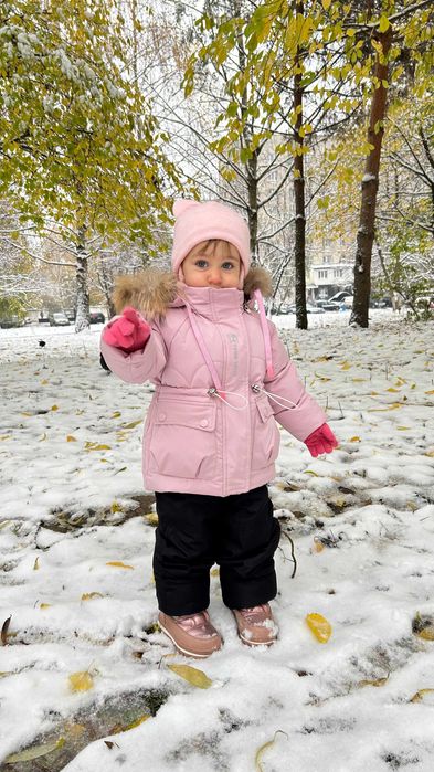 Зимова курточка комбінезон на зиму для дівчинки 2 роки 92 см