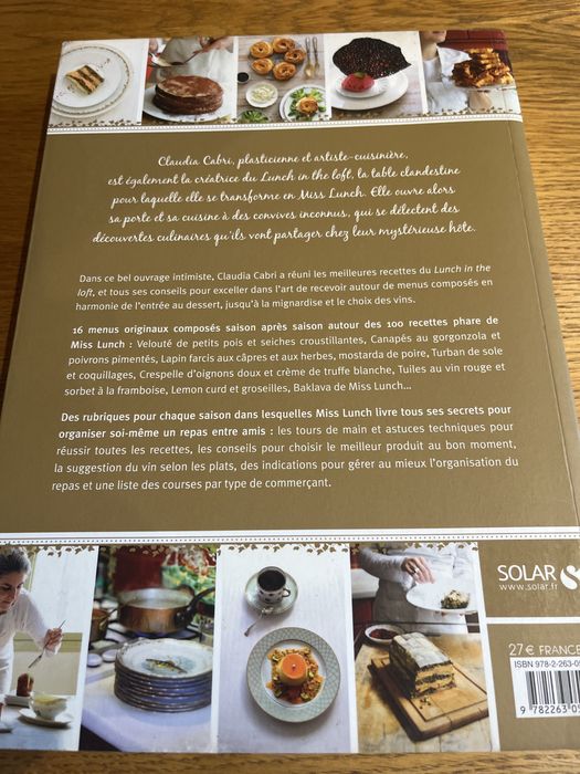Livro culinária em francês  Miss Lunch