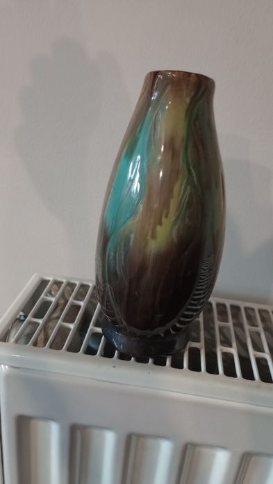 Piękny stary ceramiczny wazon PRL Vintage Okazja