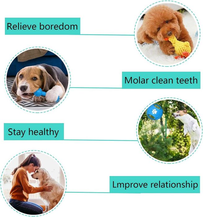 Brinquedos de corda para cães - conjunto de 15 ou 19 peças - NOVO