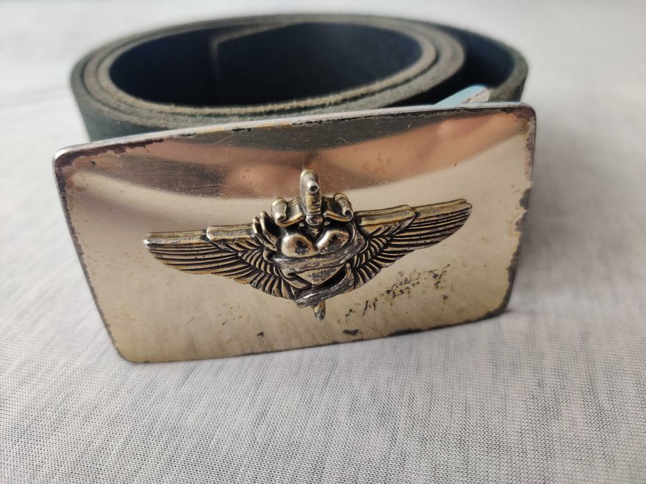 Vintage pasek do spodni skórzany męski skóra naturalna ze skóry czarny