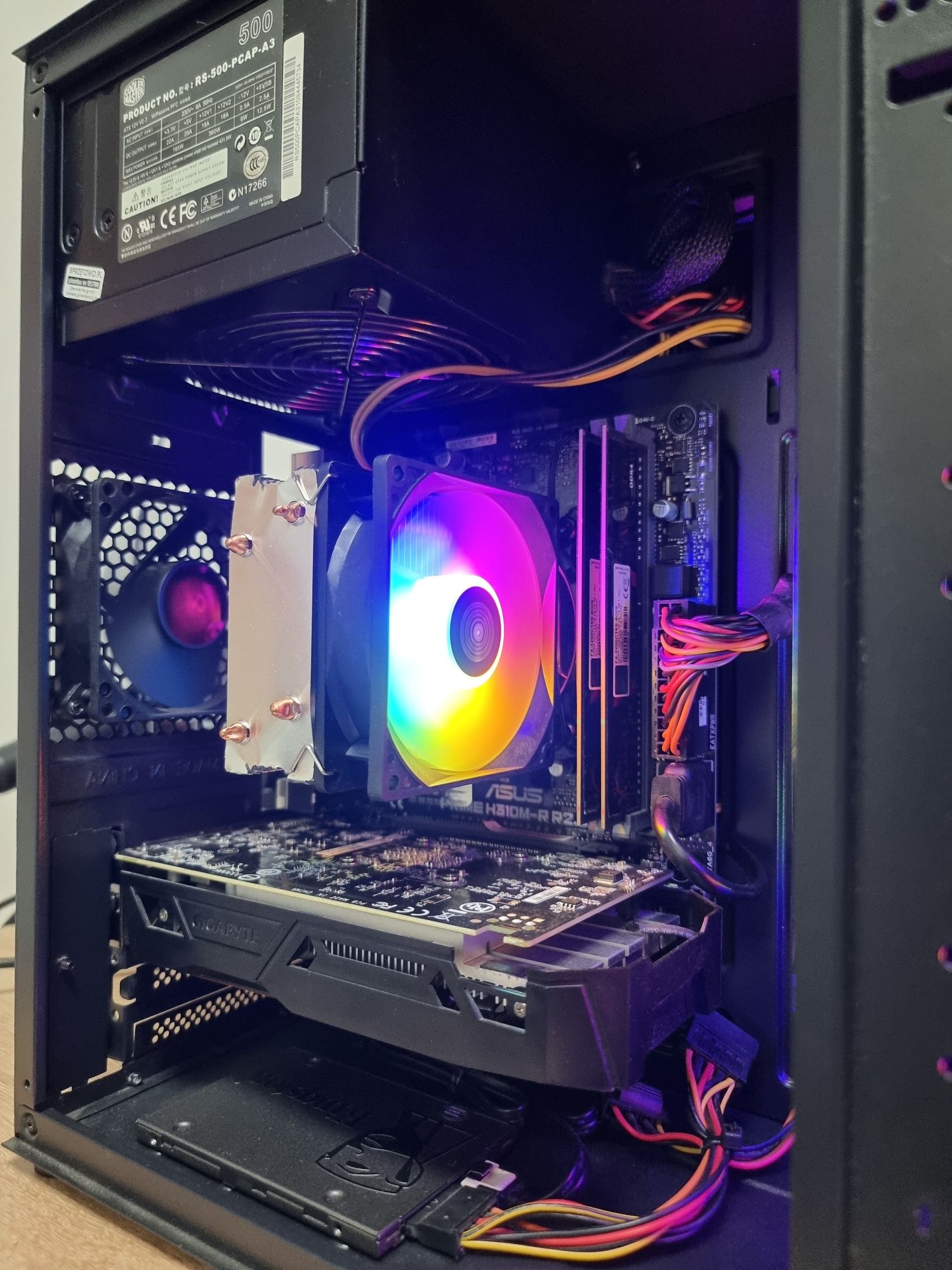 Komputer RGB do gier I3 9100f / GTX1050ti / 16GB /SSD