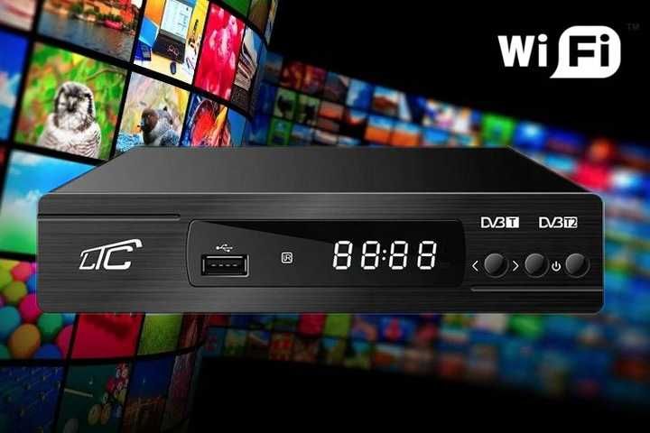 Tuner LTC Dekoder TV Naziemnej FullHD DVB-T2 H.265 HEVC Pilot Prog.