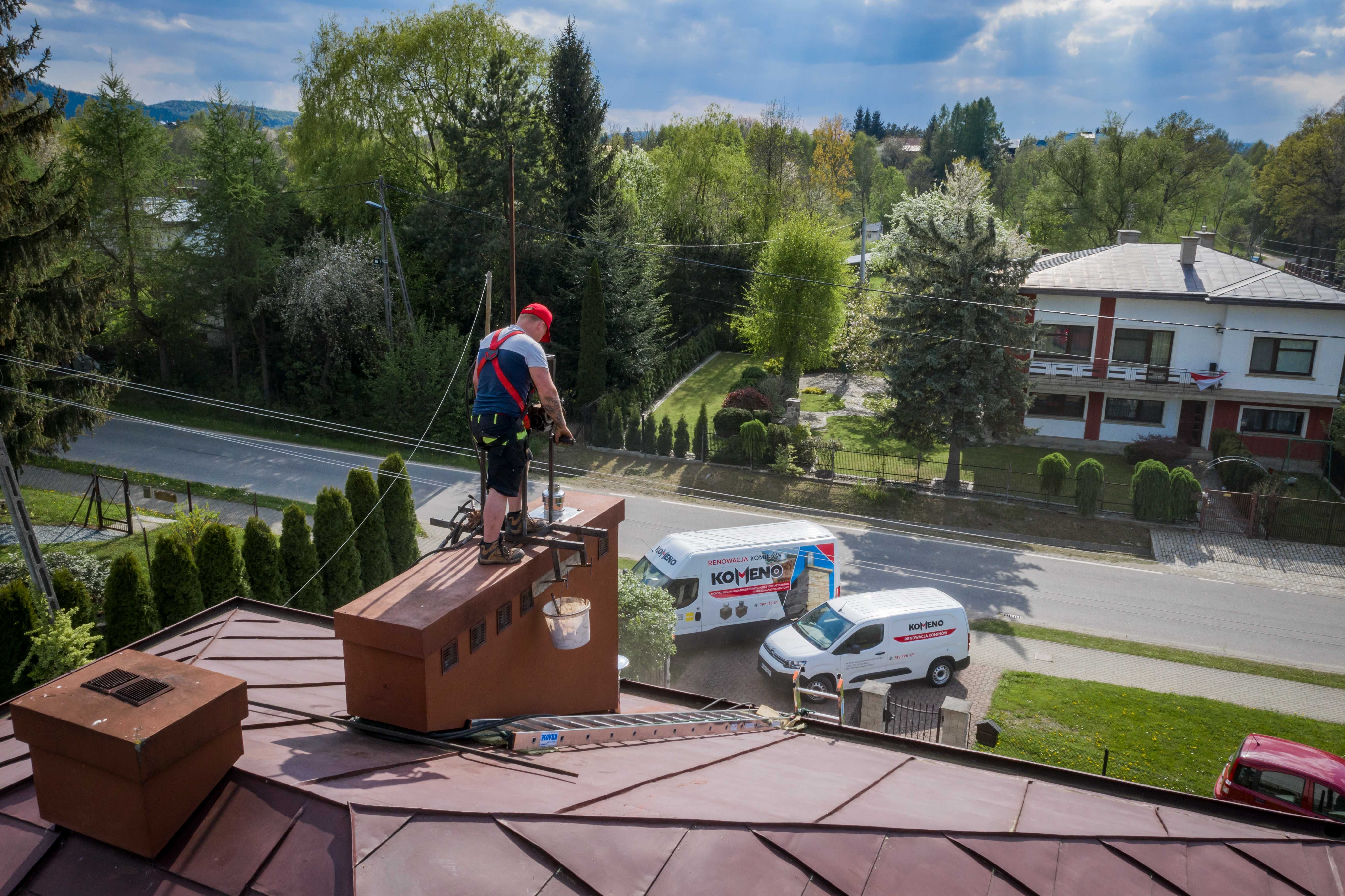 Frezowanie diamentowe kominów Rozwiercanie wkłady kominowe Renowacja