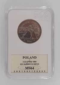 2zł 1995 rok Atlanta Zapaśnicy Mennicza NGC MS64