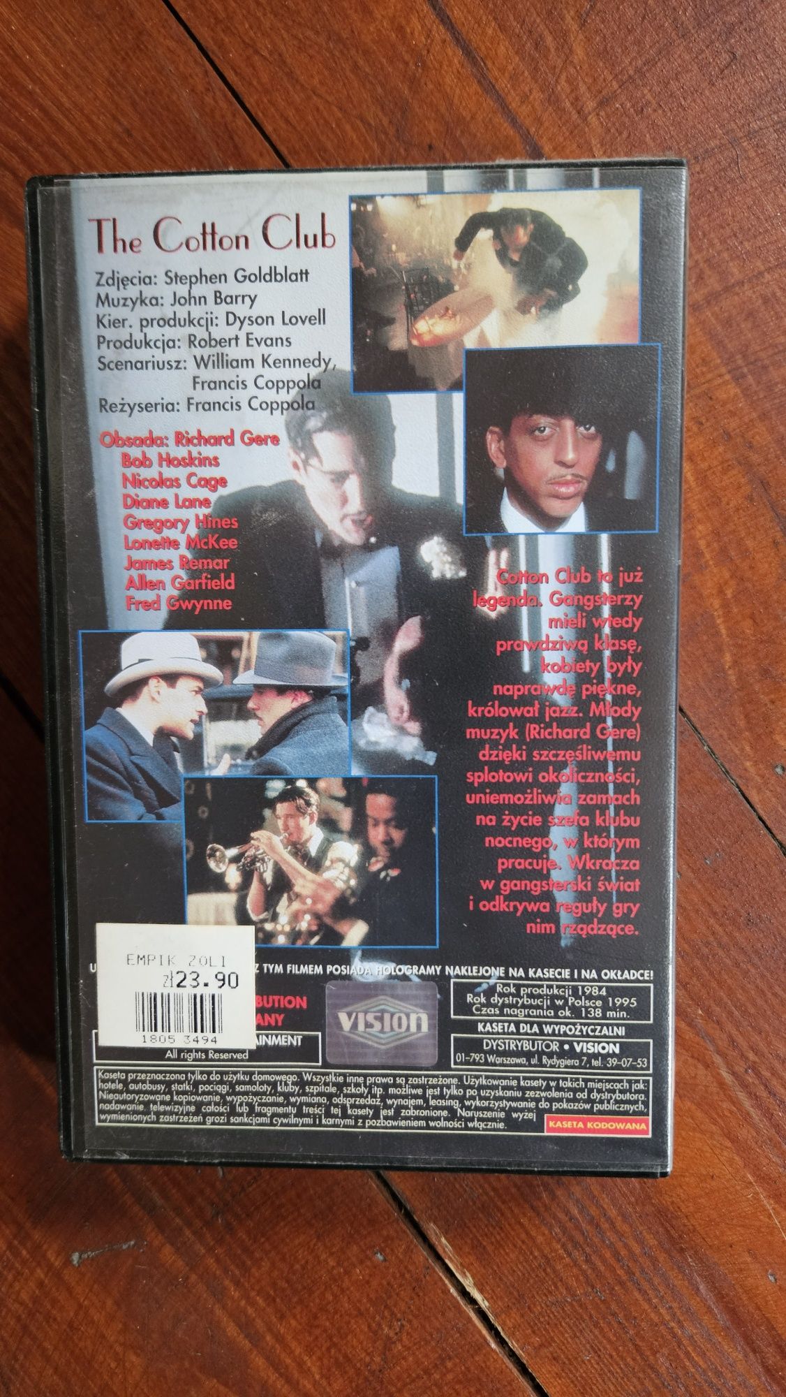 Cotton Club kaseta VHS