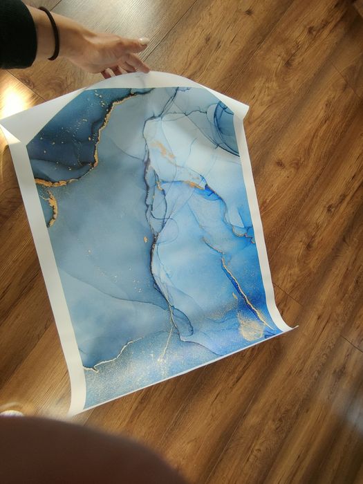 Obraz na płótnie marmurek nowoczesny niebieski