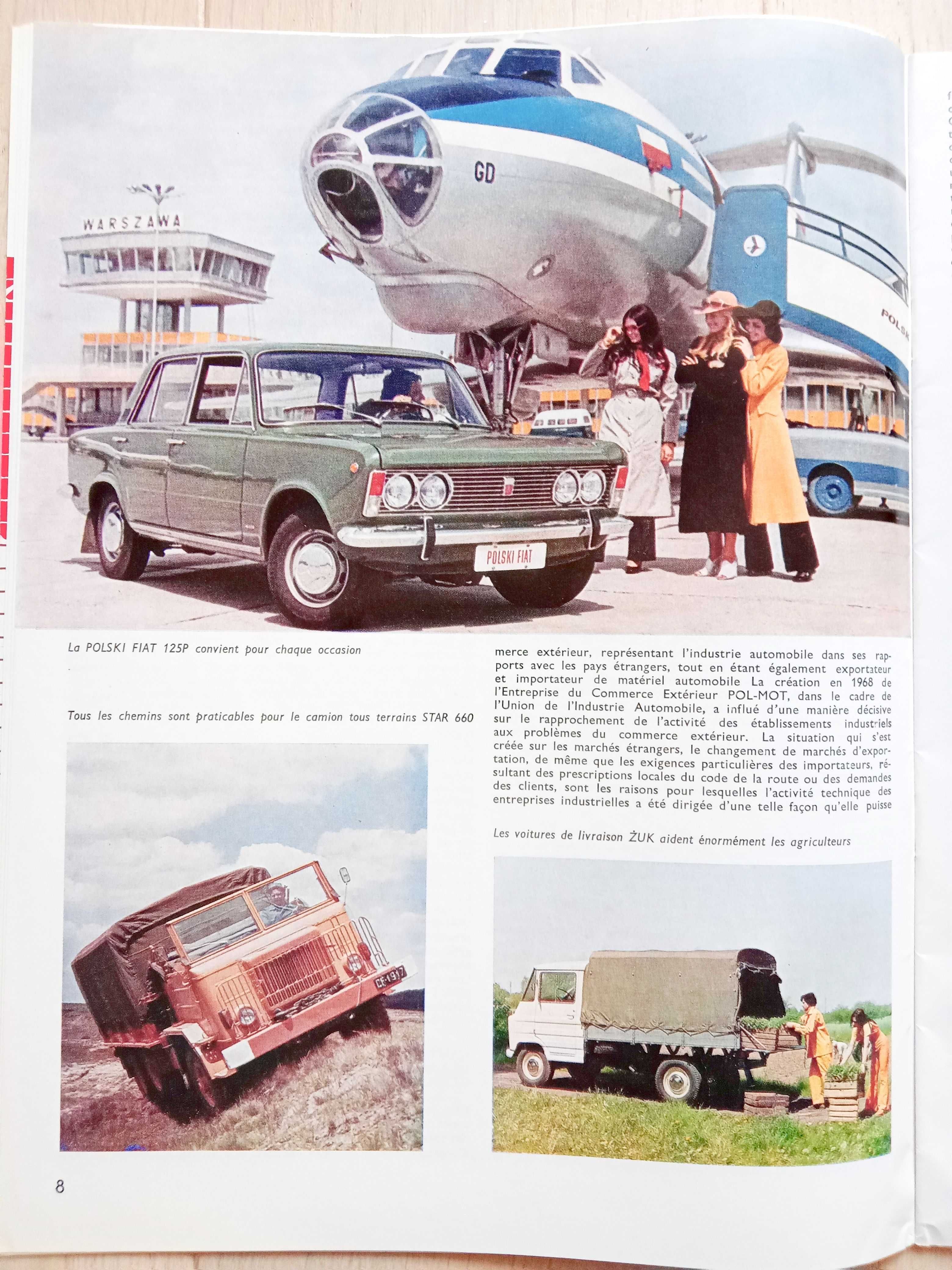 prospekt FSO Polski Fiat 125p 126p Star Jelcz Żuk Nysa / POL-MOT 1973