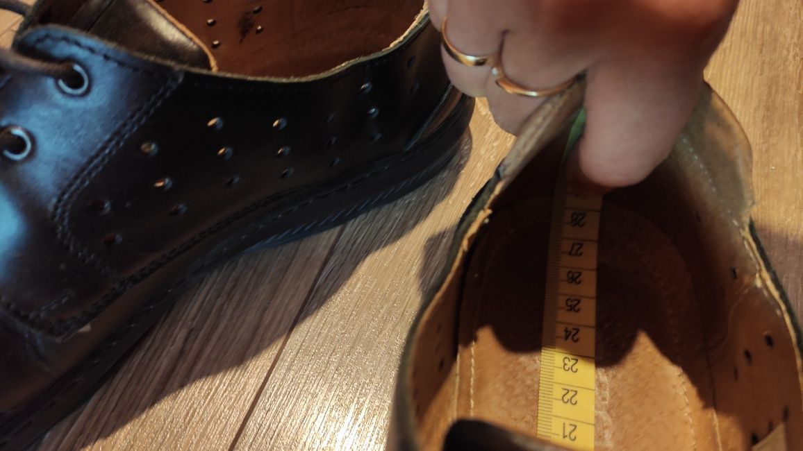 Męskie półbuty skórzane polska firma buty eleganckie wizytowe na lato