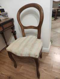 Krzesła drewniane 6szt. stylizowane lite drewno