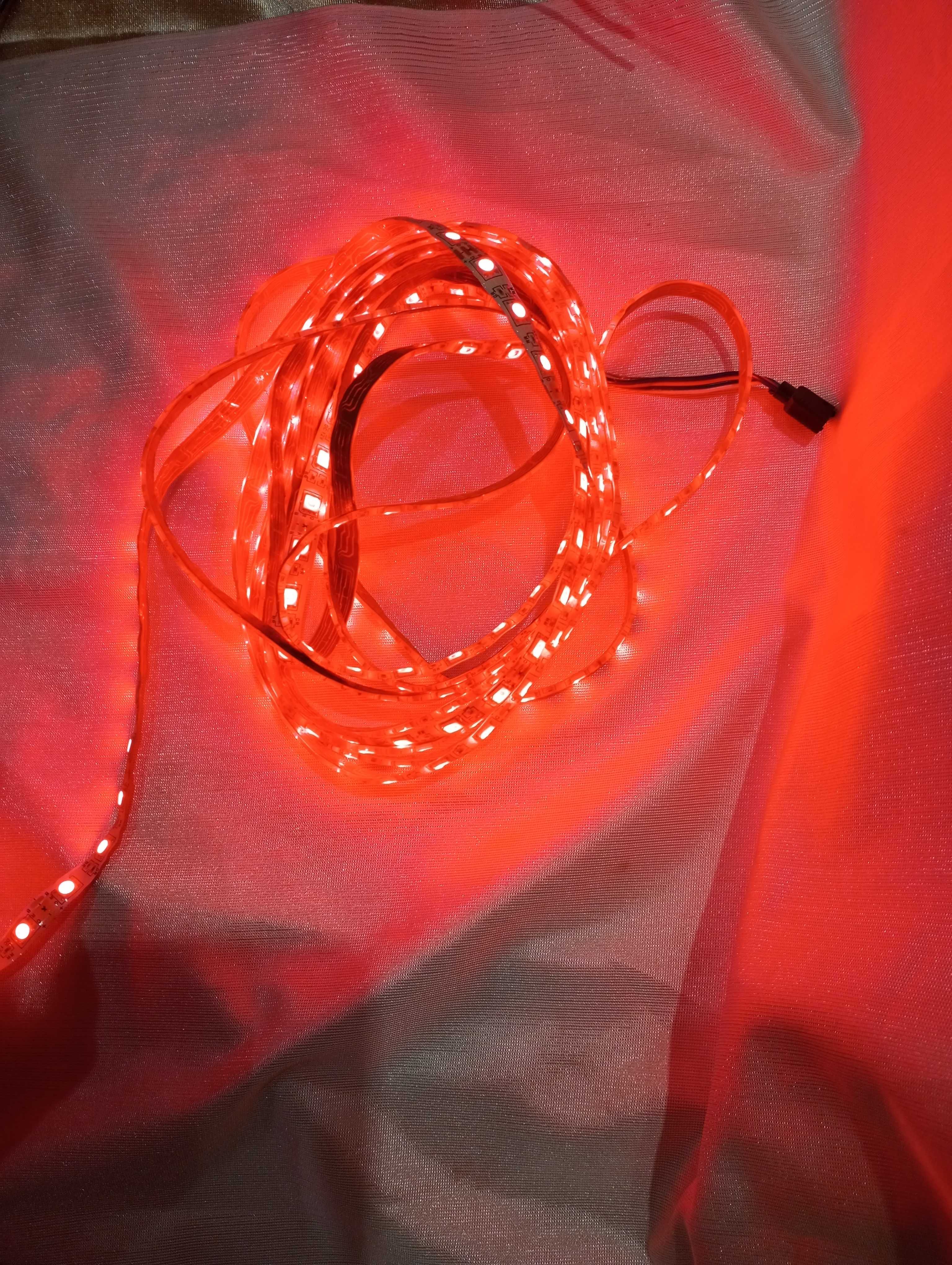 Светодиодная лента цветная LED 4 метра 12V трехцветная