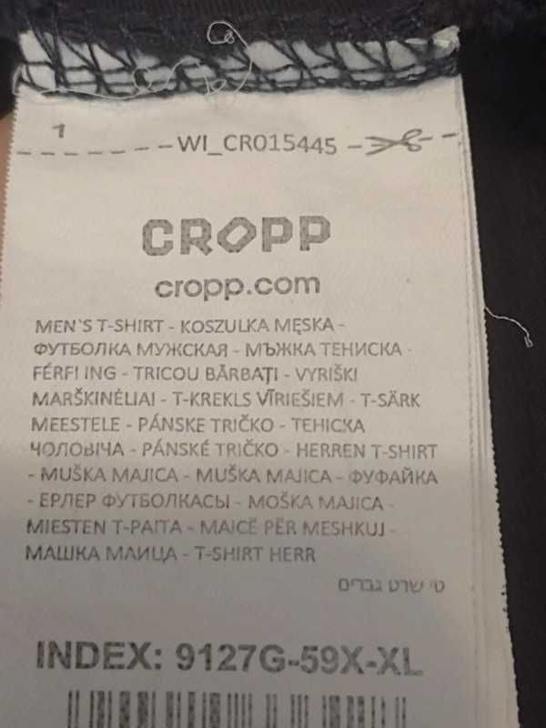 Granatowa/szara koszulka CROPP XL Bawełna 100%
