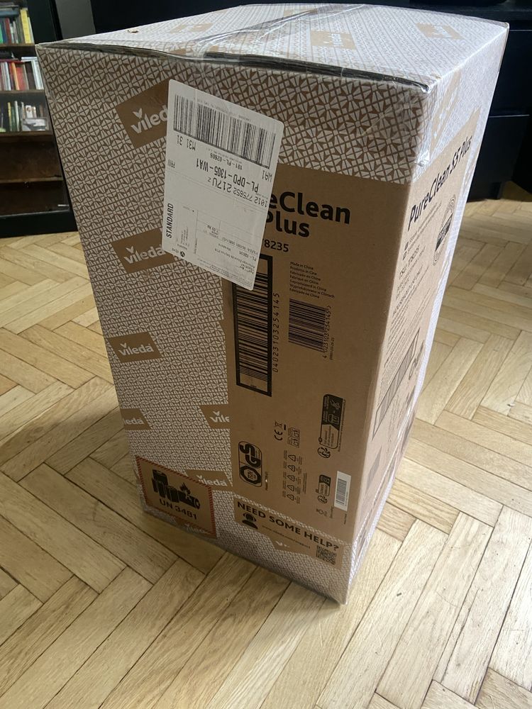 Bezprzewodowy, pionowy odkurzacz myjący Vileda Pure Clean S5 Plus