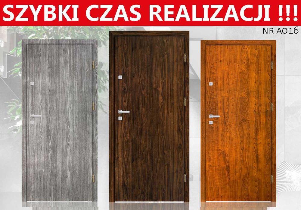 DRZWI WEJŚCIOWE drewniane i metalowe zewnętrzne z montażem