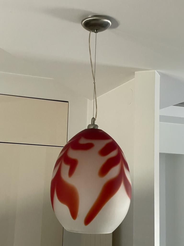 Zestaw lamp żyrandol Falko Plum Red
