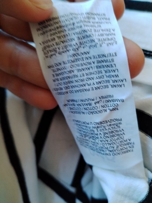 Blusa / T-shirt riscas algodão MO = tamanho S