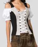 Bluzka top gorsetowa bawarska dirndl