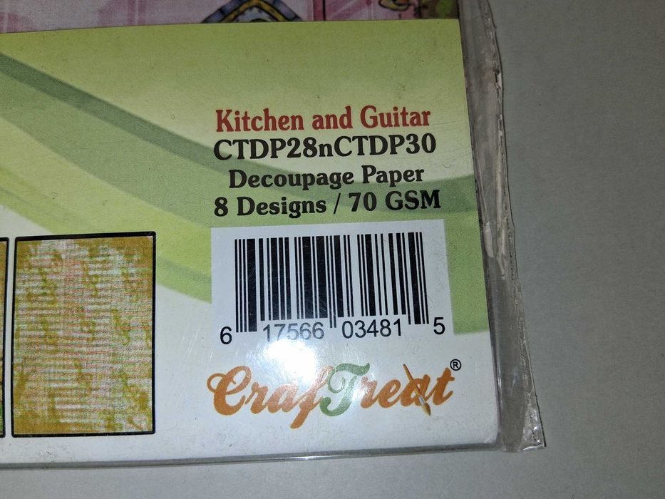 N112 Papier Do Decoupage Zestaw 8 Wzorów 70 GSM Scrapbooking CrafTreat