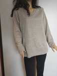 Bluza Quechua r. XL – beżowa, ciepła, z łatami