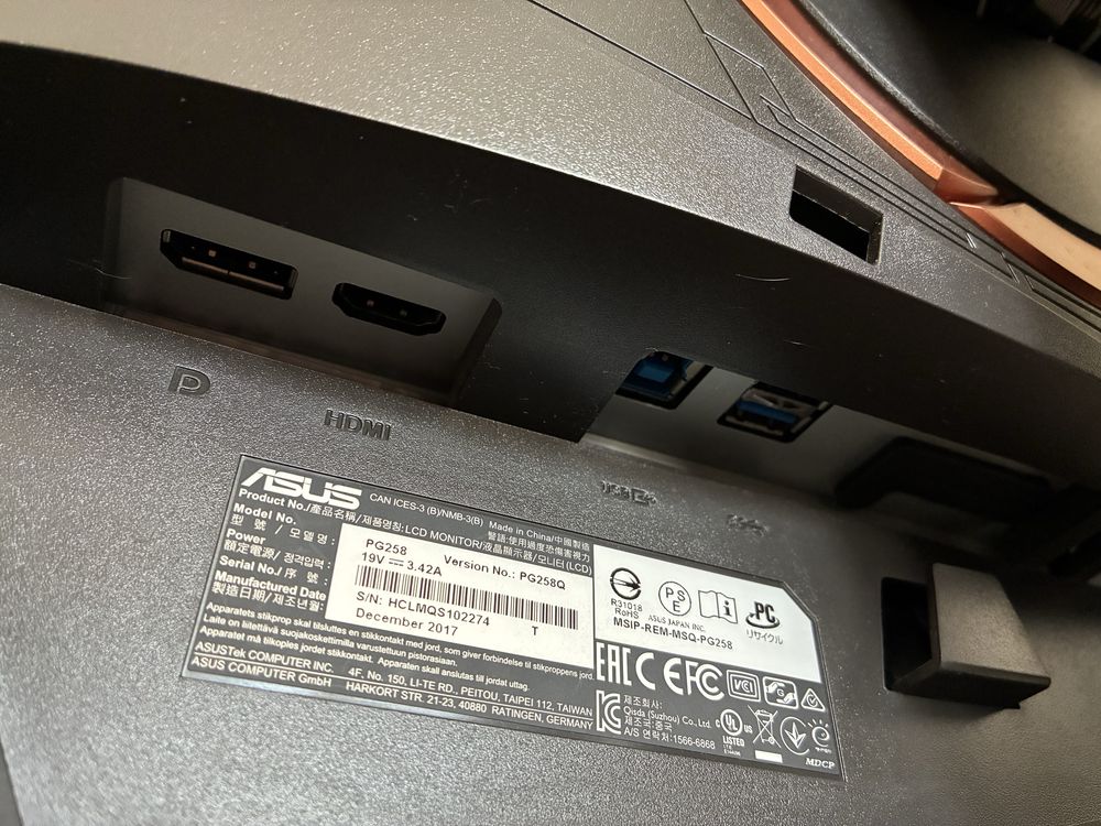 Monitor Gaming ASUS ROG PG258